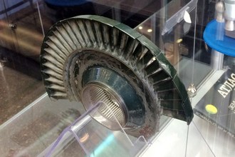 Фрагмент турбины одного из двигателей лунной ракеты-носителя Н-1, Государственный музей истории космонавтики