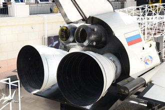 Макет хвостовой части орбитального самолета многоцелевой авиационно-космической системы (МАКС), Центр «Космонавтика и авиация» на ВДНХ