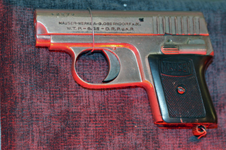 Немецкий 6,35-мм пистолет Маузера обр.1918 года, принадлежал ГСС К.И. Провалову, ЦМВС, г.Москва