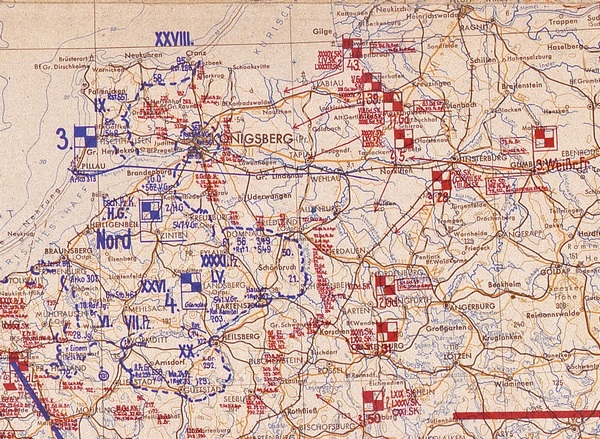 31 января 1945 года, линия фронта в Восточной Пруссии