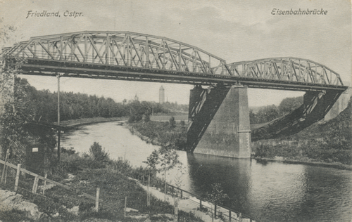 Железнодорожный мост через Алле — взорван немцами 27.01.1945