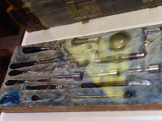Полевой (батальонный) набор хирургических инструментов (произведён в Баварии по индивидуальному заказу). Музей Отечественной войны 1812 года, г.Москва