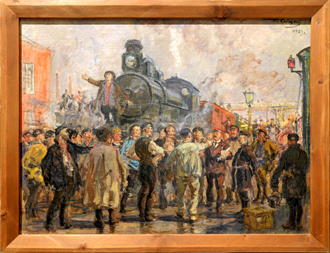 Г.К. Савицкий «Всероссийская железнодорожная забастовка в октябре 1905 года», Музей современной истории России