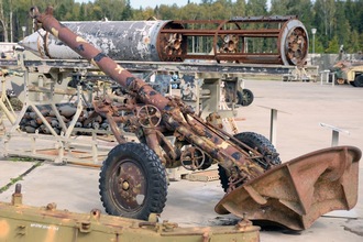 160-мм миномёт МТ-160. Экспозиция, посвящённая локальному конфликту в Сирии, парк «Патриот»