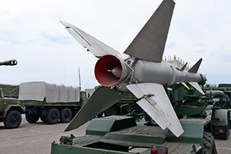 Зенитная управляемая ракета B-750 из состава ЗРК С-75, Музей техники Вадима Задорожного