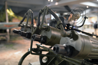 Пулемётная установка М-4 в ПВО аэродрома, Экспозиция «Соколы России», Музей техники Вадима Задорожного