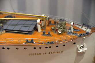 Модель пассажирского судна «Ciudad de Sevilla», Морской музей Барселоны