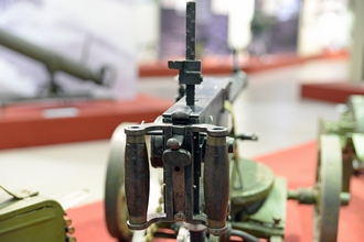 7,62-мм станковый пулемёт ПВ-1 обр.1926 года на станке Соколова военного выпуска, Музей отечественной военной истории в Падиково