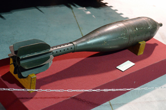 Cтальная фугасная мина 53-Ф-864 к миномету М-240 образца 1950 года, Музей отечественной военной истории в Падиково