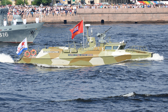 Патрульный катер «Юнармеец Балтики», пр. 03160, Главный военно-морской парад, Санкт-Петербург, 2019 год