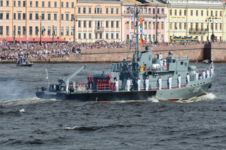Рейдовый тральщик РТ-57  пр. 10750, Главный военно-морской парад, Санкт-Петербург, 2019 год