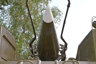 Пусковая установка 9П117М комплекса 9К72 «Эльбрус» с ракетой 8К14 (Р-17), «Музей боевой и трудовой славы» в Парке Победы, Саратов