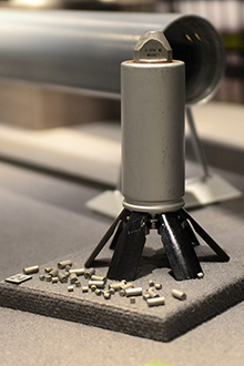 Элемент боевой осколочный для кассетной головной части снарядов РСЗО «Ураган», «Смерч» (Тула, НПО «Сплав», 1975-1998 гг.), Тульский государственный музей оружия