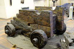 Станок 24-х фунтового орудия шведского 62-пушечного линейного корабля «Hadvig Elizabeth Charlotta», Музей подводной археологии, г.Выборг