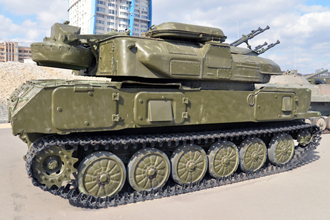 Зенитная самоходная установка ЗСУ-23-4М3 «Шилка», Экспозиция военной техники на центральной набережной Волгограда
