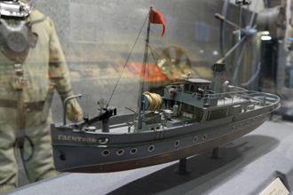 Модель парохода «Гаситель», Музей-панорама «Сталинградская битва»