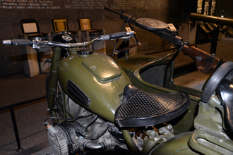 Мотоцикл М-72 – подарок музею от Героя Советского Союза, генерала армии П. А. Белика, Музей-панорама «Сталинградская битва»