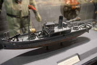 Модель пожарного парохода «Гаситель», Музей-панорама «Сталинградская битва»