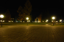 Турбаза ''Лесная сказка'' в ночной подсветке (Nikon D60, Nikon 18-105  f/3.5-5.6G)