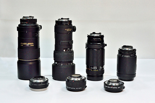Nikon 300 f/4 AF-S,  Nikon 300 f/4 AF-D, Nikon 75-300mm f/4.5-5.6 AF, Tamron 70-300mm f/4-5.6 Di LD AF Macro