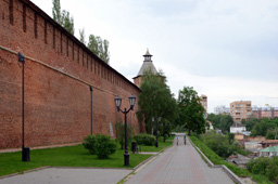 Вид от Северной башни к Тайницкой. Нижний Новгород