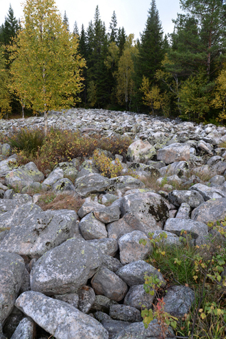 Язык каменной реки на Киалимском кордоне. Национальный парк Таганай